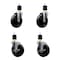 Service Caster 5'' Soft Rubber Wheel Swivel 1-7/8'' Expanding Stem Caster Set 2 Brakes, 4PK SCC-EX20S514-SRS-2-TLB-2-178 - alternate 1